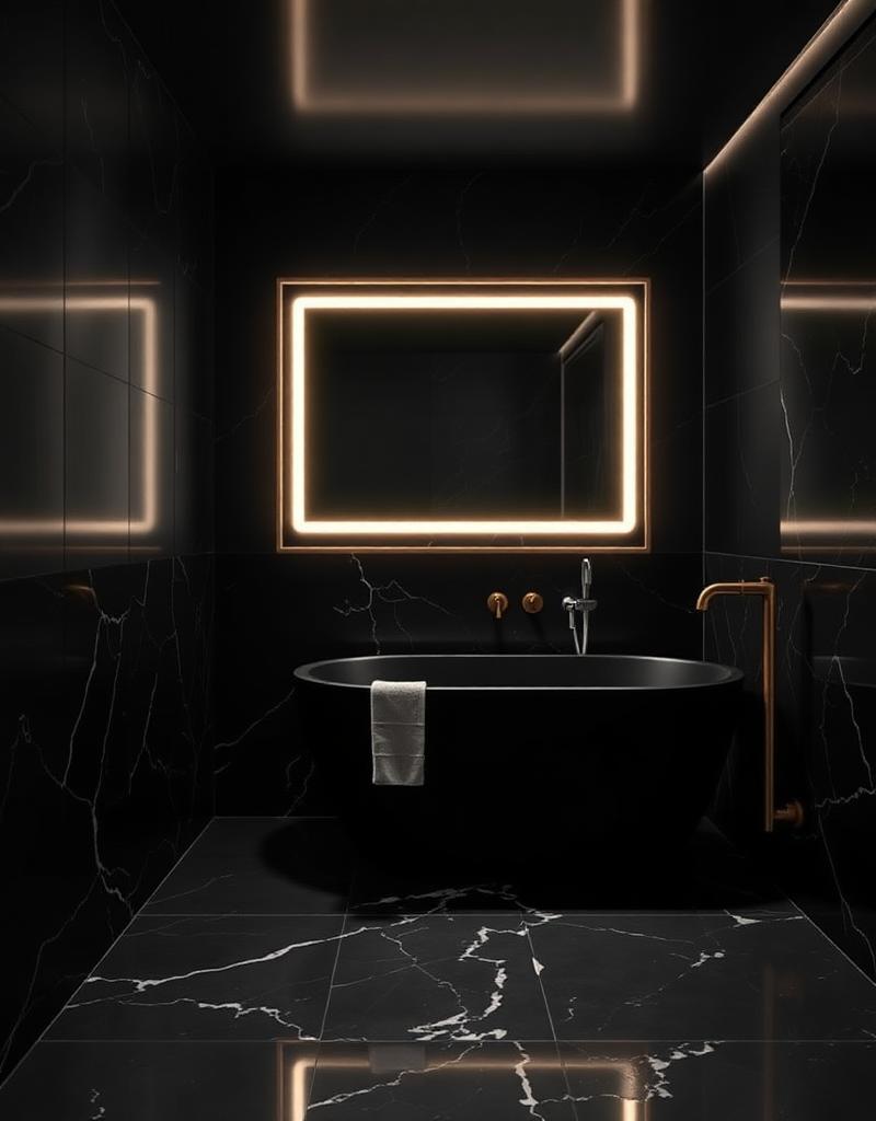 Baño estilo Dark Luxury